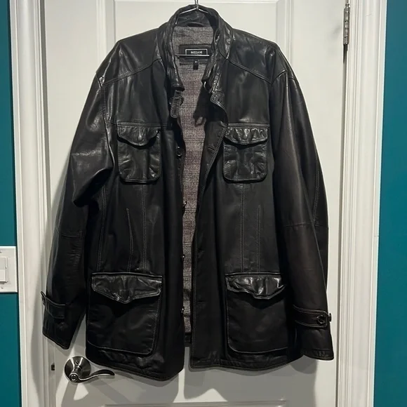 Missani Le Collezioni. Mens brown leather jacket. Size 2x - Picture 1 of 13